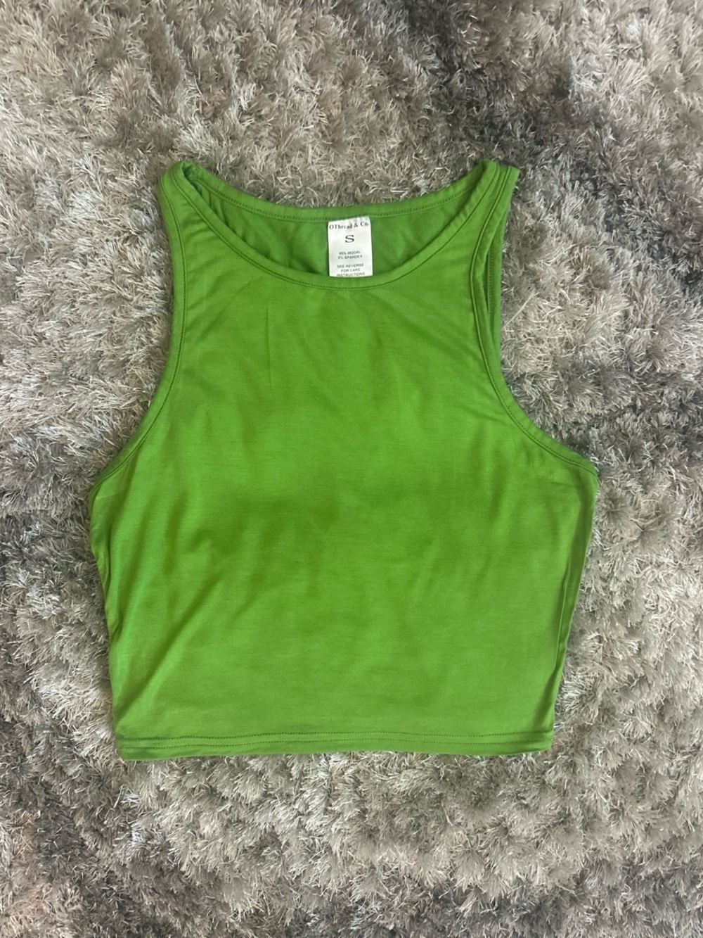 Green Crop Tank Top